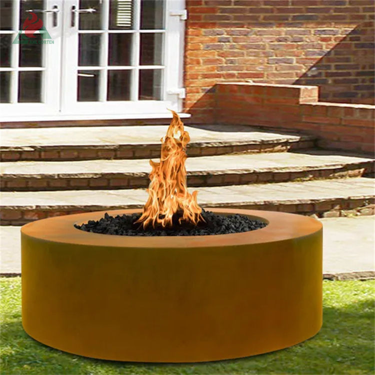 Thumbnail: Corten Steel Fireplace Patio Furniture Gas Fire Pit