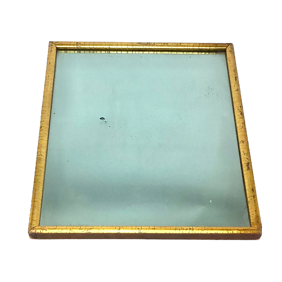 Thumbnail: Antique Lemon Gold Frame Mirror 16” by 21”