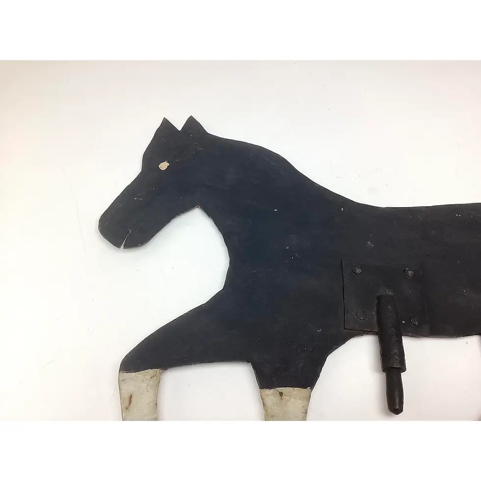 Thumbnail: Late 19th Century Sheet Iron Running Horse Weathervane