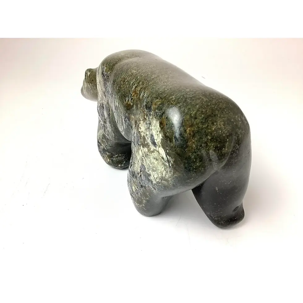Thumbnail: Mid 20th Century Vintage Inuit Canadian Carved Folk Art Stone Carving Sculpture