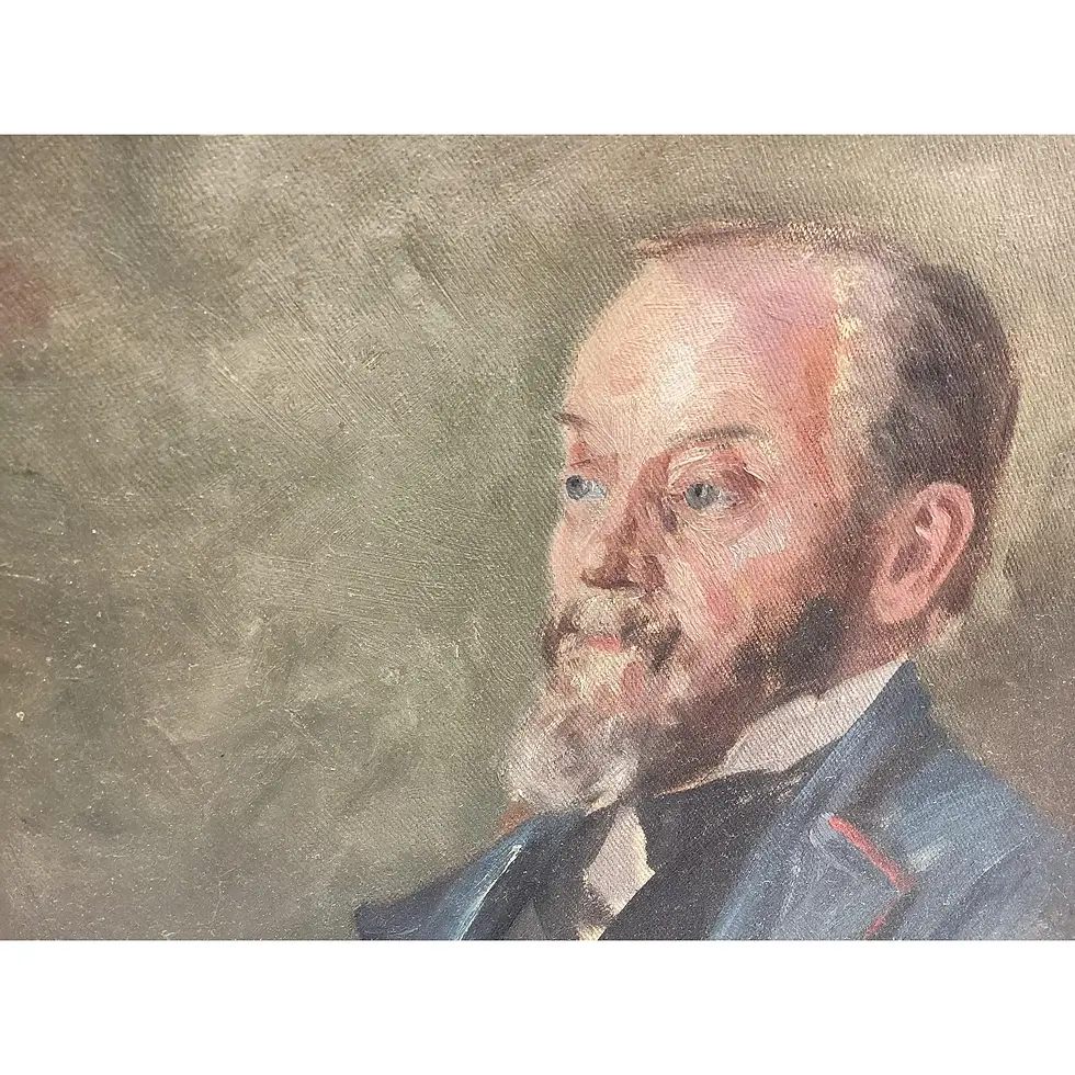 Thumbnail: Lois Rohmer Portrait of a Man Oil on Canvas Signed Dated 1894