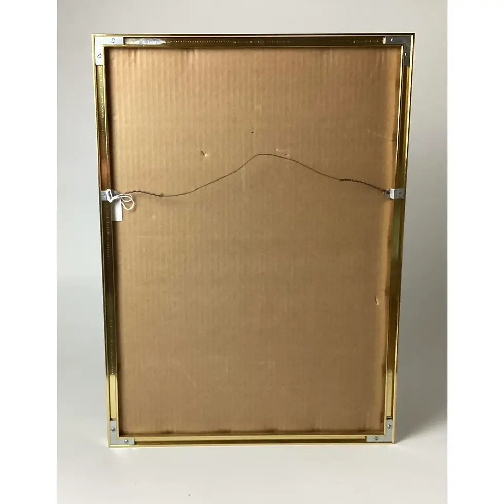 Thumbnail: 1970s Framed Artist Signed Gouache Illustration of a Mercedes Racing Car Signed