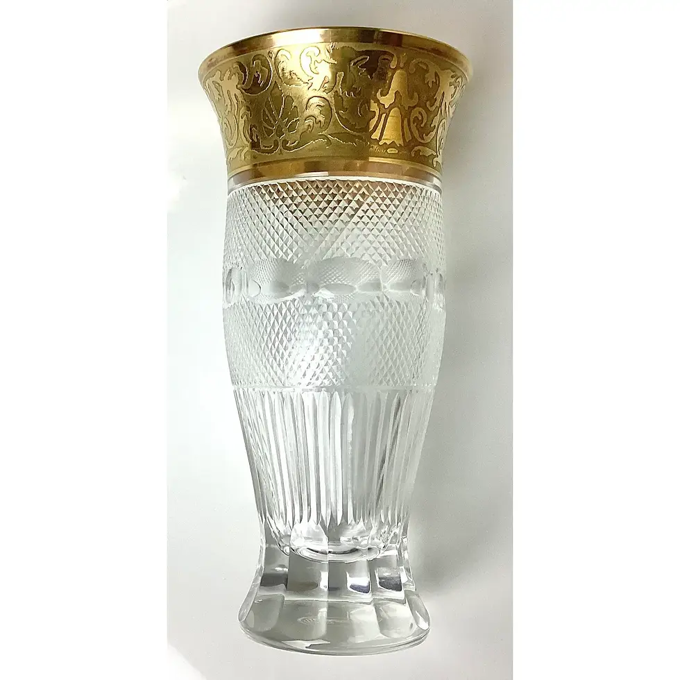 Thumbnail: 1960s Moser Cut Crystal Splendid Water Glasses- Set of 6