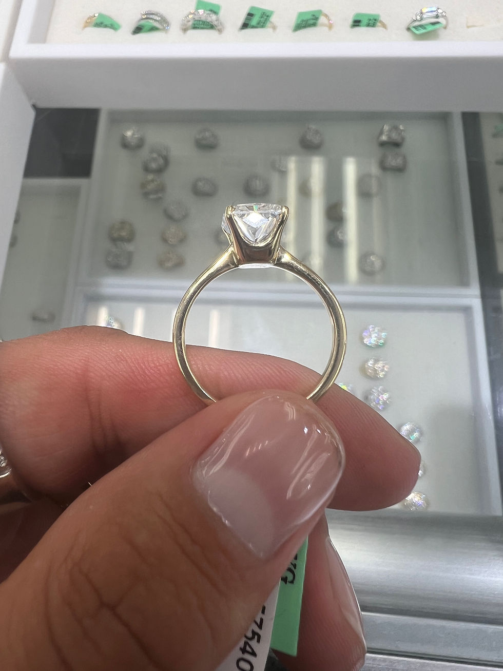 Thumbnail: lab radiant engagement ring