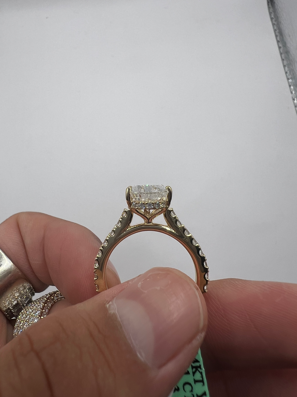 Thumbnail: 3ct lab pear engagement ring