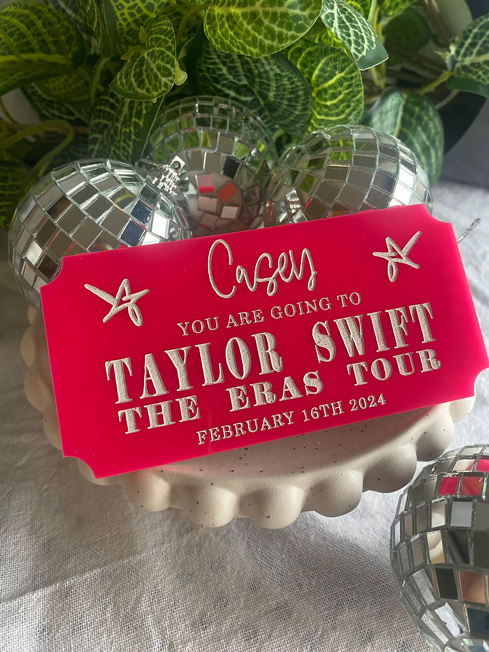 T Swift Acrylic Ticket
