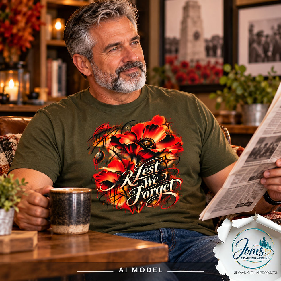 Thumbnail: Poppy Remembrance Tee — "Lest We Forget" Memorial T-Shirt