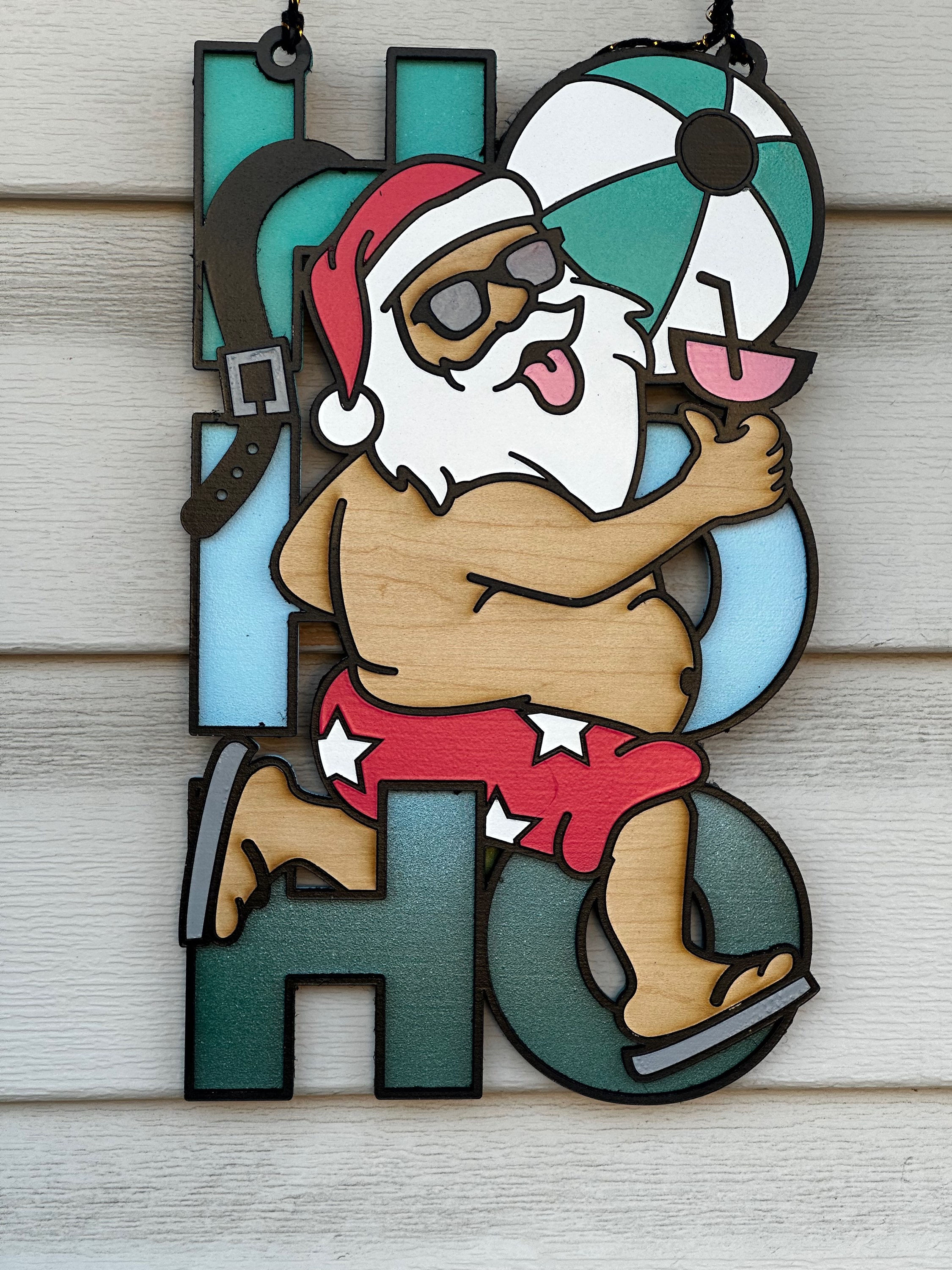 Summer Santa sign