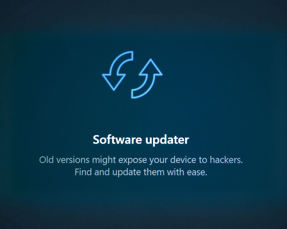 Image showcasing a software update screen for a device.