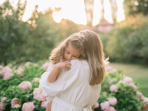Mother and daughter hugging