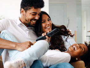 family laughing together
