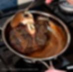 Osso Buco in Sous Vide on Polenta with Truffle Oil, Miso Sauce, and Gremolata