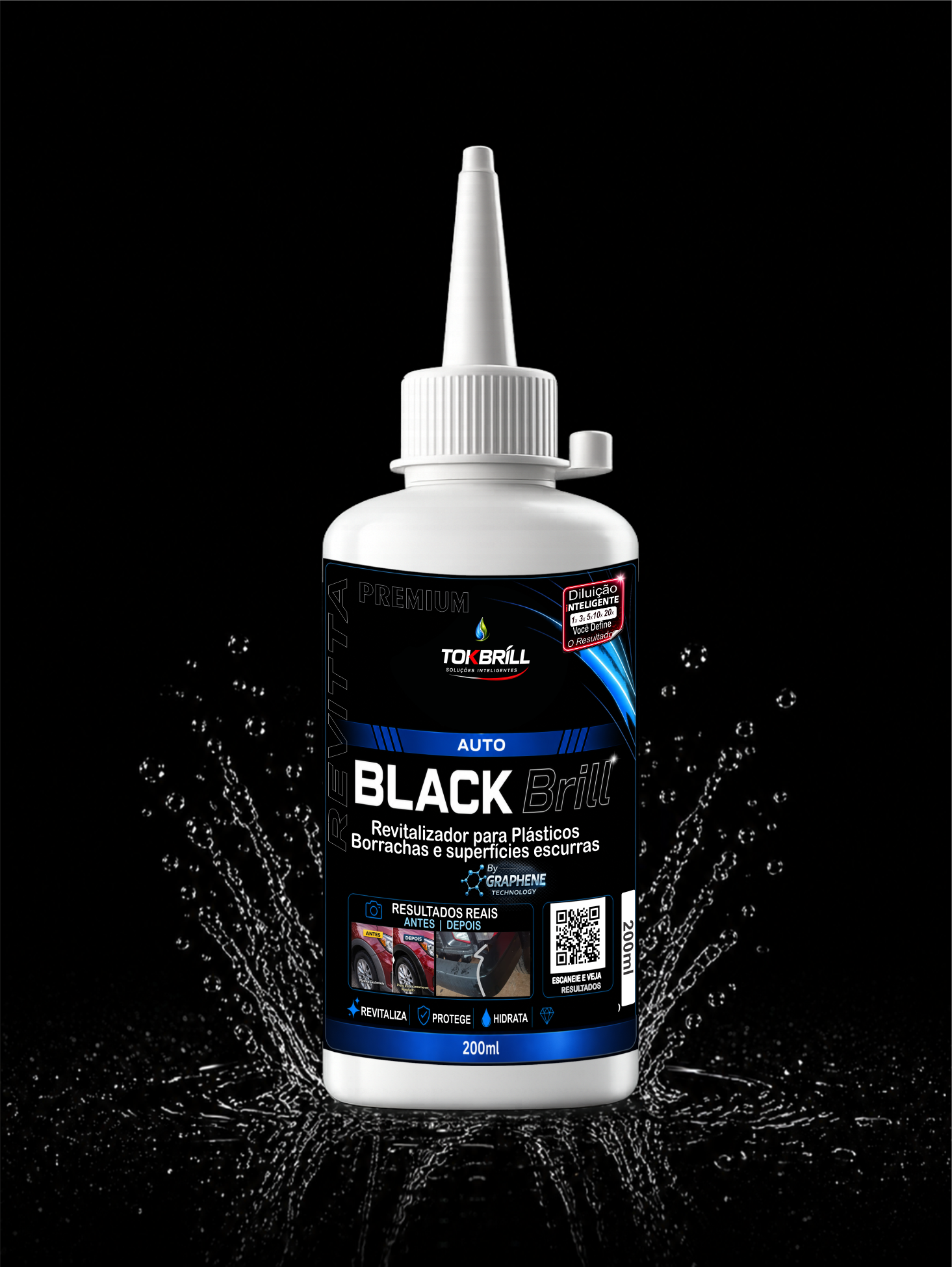 BLACK Brill AUTO – Revitalizador de Plásticos e Borrachas 200 ml