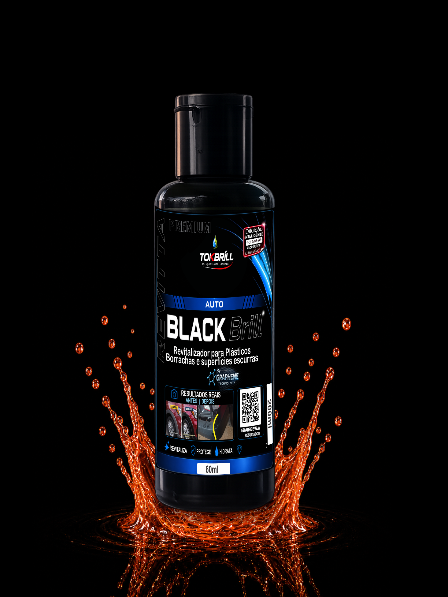 BLACK Brill HOME – Revitalizador de Plásticos e Borrachas 60ml