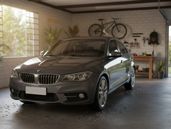 Veículo com pintura brilhante refletindo a luz, representando conservação, proteção e estética automotiva de alto padrão.