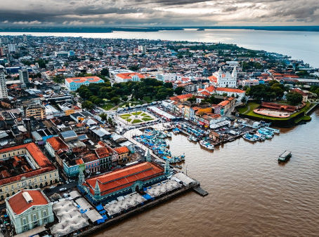 Foto aérea da cidade de Belém, autor desconhecido