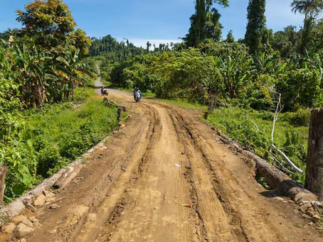 Die Straße nach Waisai auf den Raja-Ampat-Inseln, West-Papua. Foto: Alvaro Bueno/Alamy
