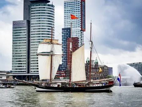 The Oosterschelde arrived home after a two-year voyage (Robin Utrecht).Robin Utrecht/ANP/AFP