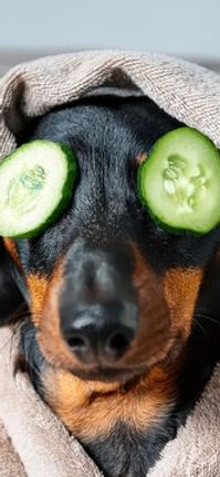 black dog with cucumbers 3.jpg