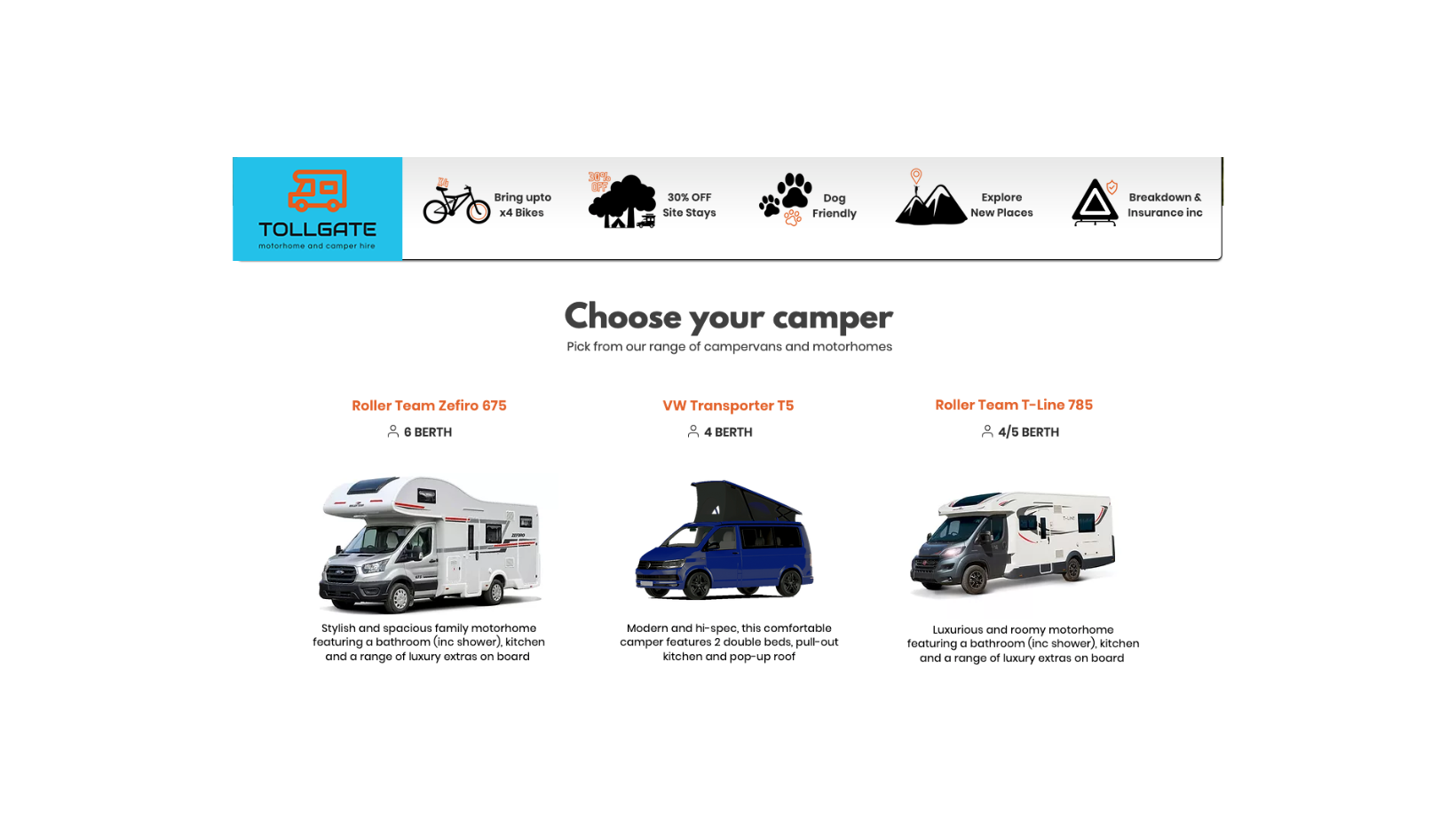 Tollgate van hire sale