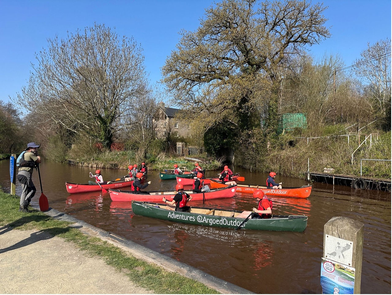 Churchers CCF Cadets canoeing