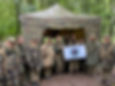 Cadets of Barrosa Company, Hampshire & Isle of Wight Army Cadet Force, on a very wet & Windy Oxney Farm Training Area with one of the two camouflage gazebos purchased through the generous support of the Connaught Trust.