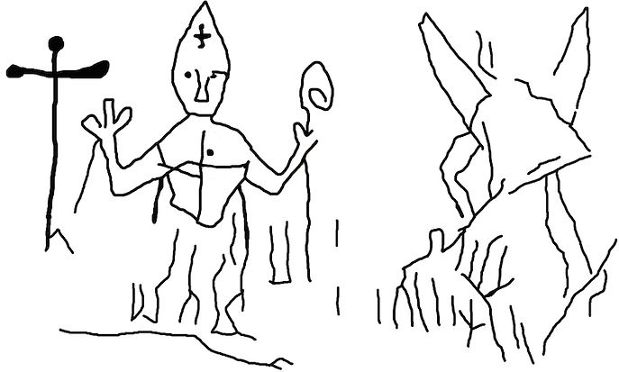 medieval, graffiti, knights, knight, templar, templars, domme, graffito, cathars, heresy