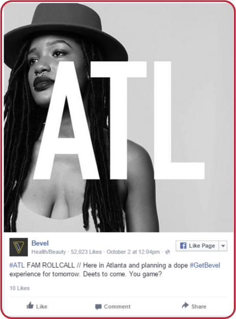 Facebook post from Bevel