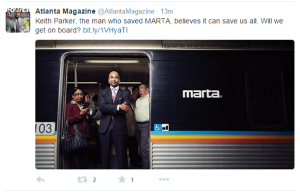Twitter post from Atlanta Magazine