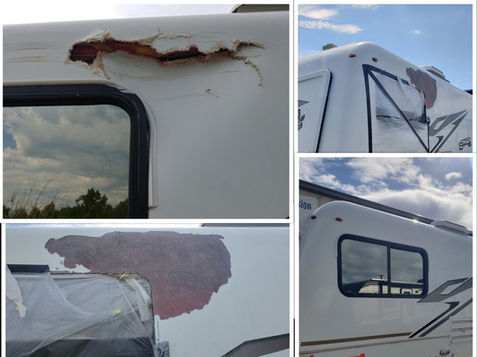 tow behind, fiberglass, paint and rv interior repair