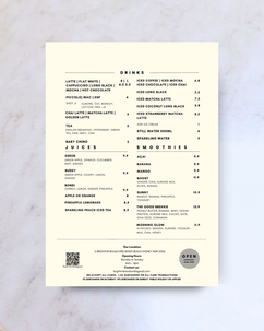 Brighton Brew Drink Menu