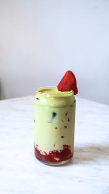 Strawberry matcha at Brighton Brew by Bobby