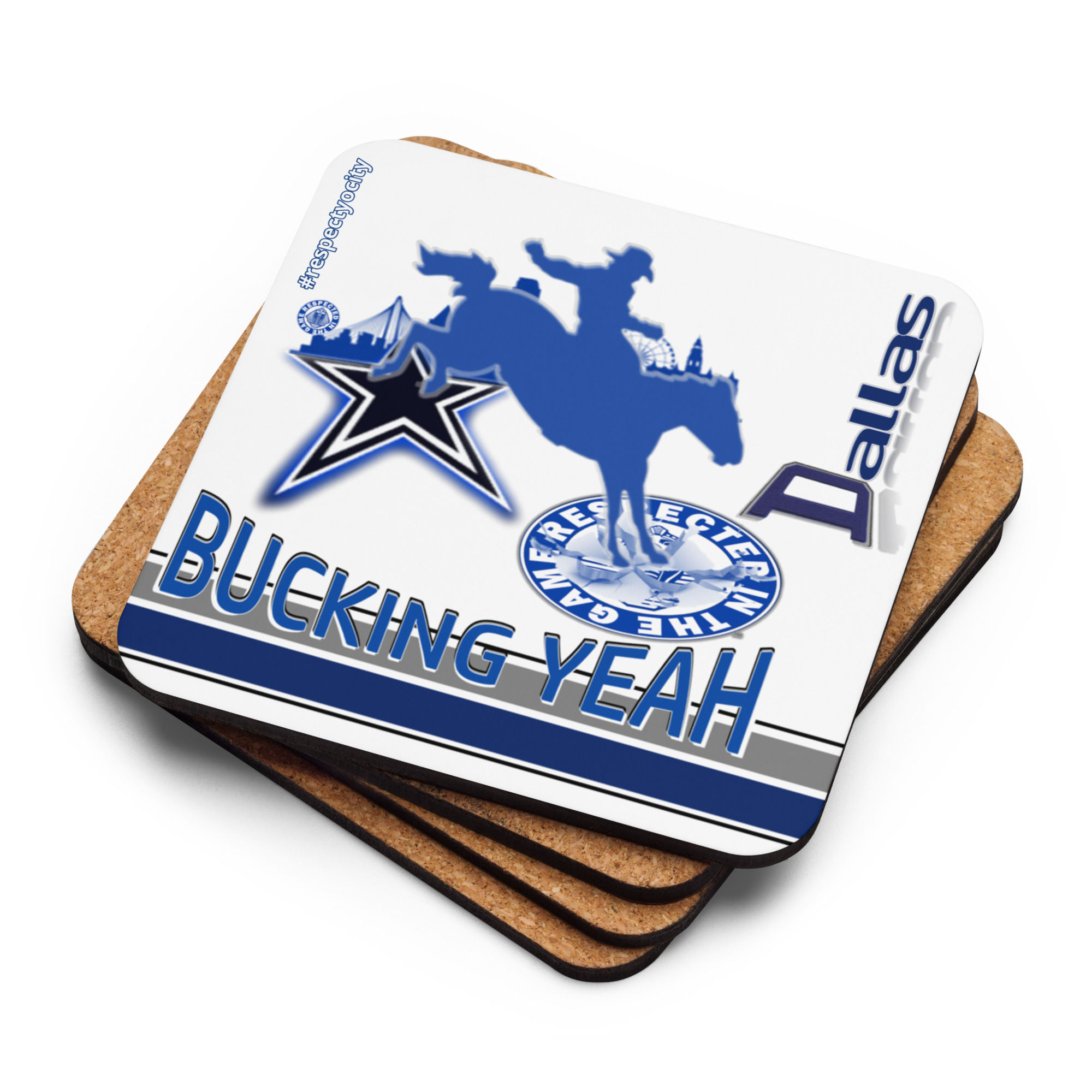 #buckingyeah Cork-back coaster