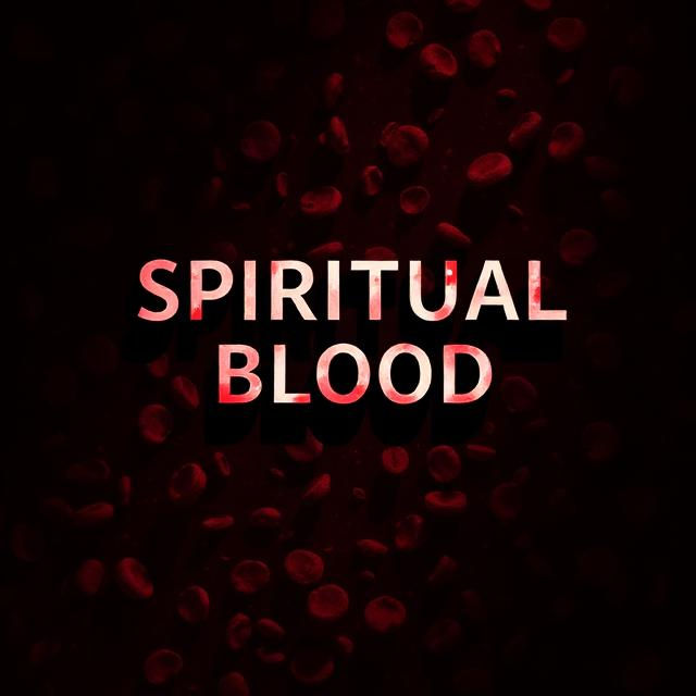Red blood cells on a dark background with SPIRITUAL BLOOD in bold pink text.