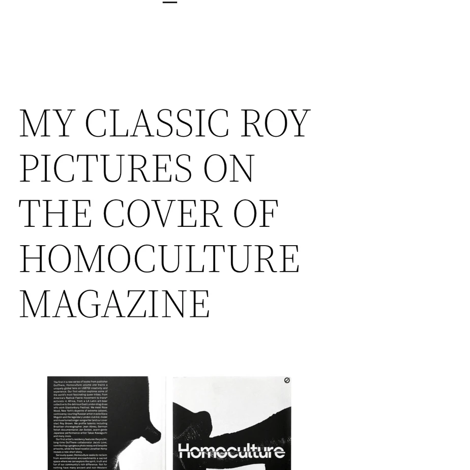 A graphic from Homoculture magazine.