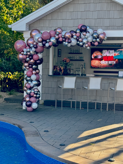 balloon garland on a wall