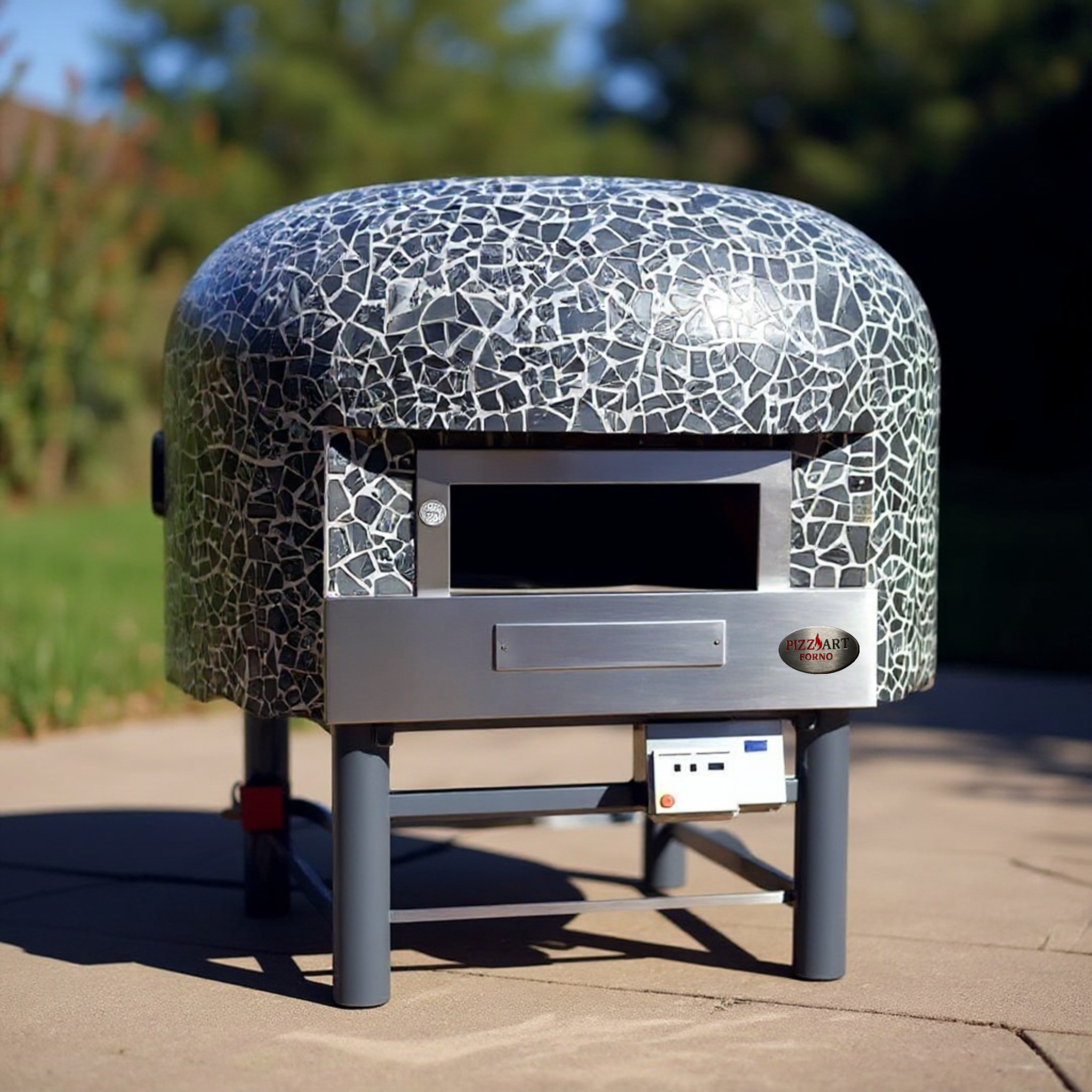 Pizzart Forno UNI-NG-120 47.25" Gas / Wood Hybrid Static Dome Pizza Oven