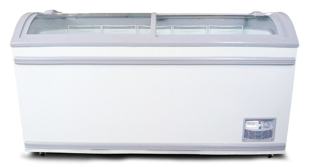 Coldline XS500YX 58" Curved Glass Top Display Ice Cream Freezer LED Lights