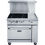 الصورة المصغرة: Dukers DCR36-4B12GM 36″ Commercial Gas Range, Four Open Burners, 12″ Griddle