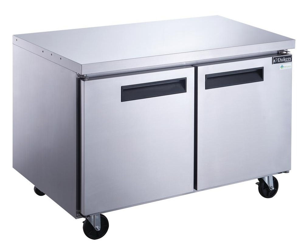 Dukers DUC60F 2-Door Undercounter Commercial Freezer in S/S