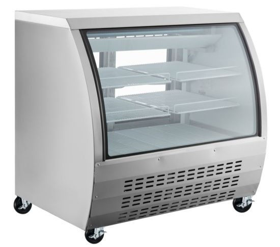 Coldline DC48-SS 48" Refrigerated Curved Glass Deli Meat Display Case, S/S