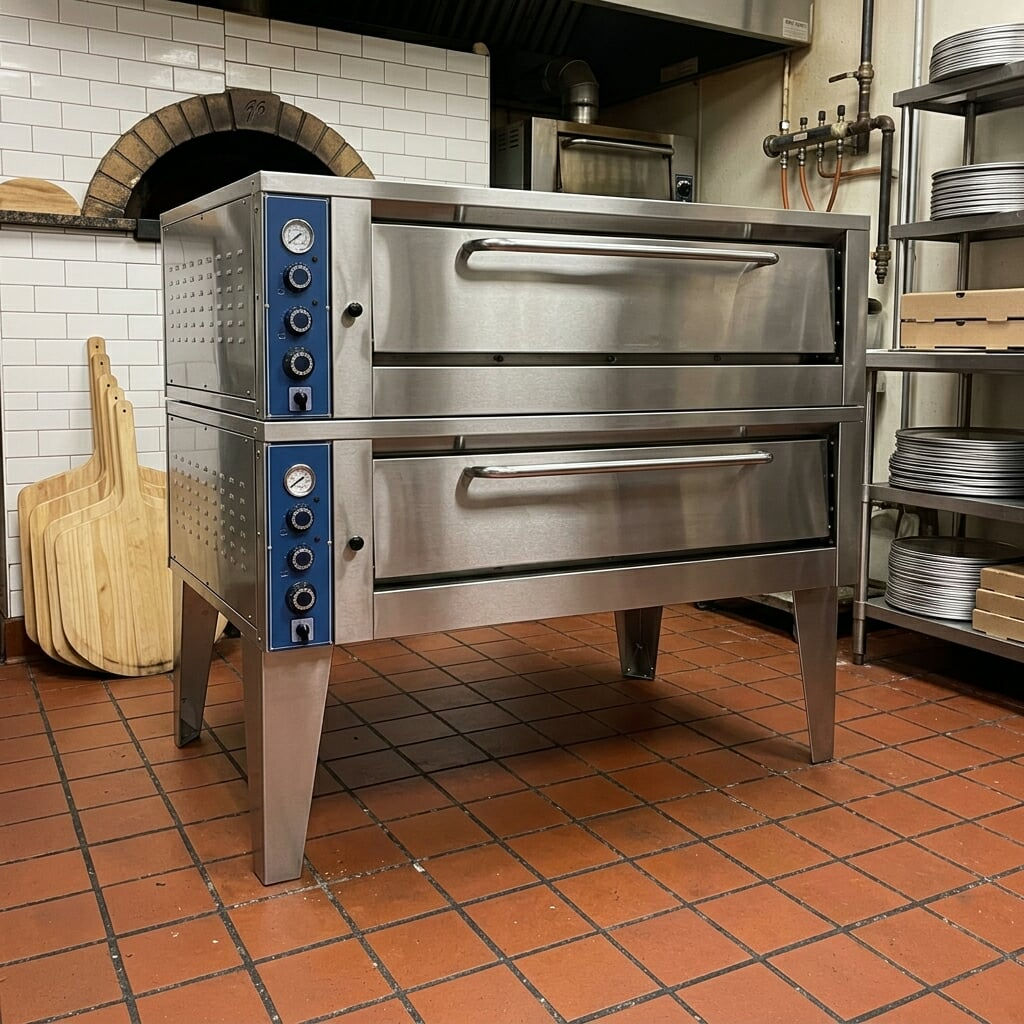 Pegasus FS55E-2 Firestone Commercial Double Deck Electric 6 Pie Pizza Oven