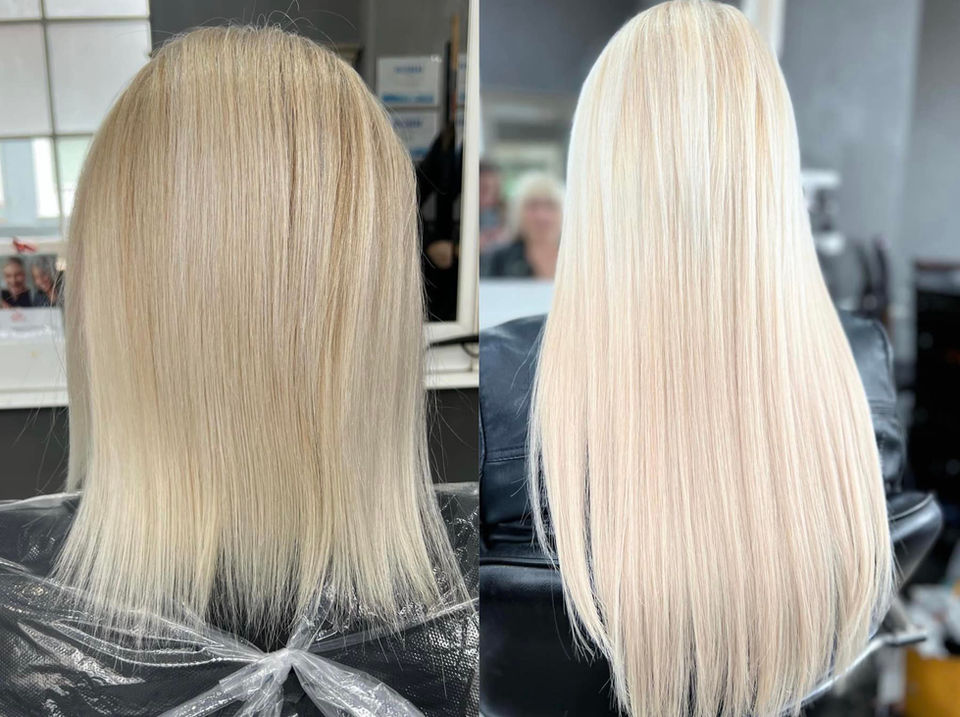 20 inch platinum blonde hair extensions