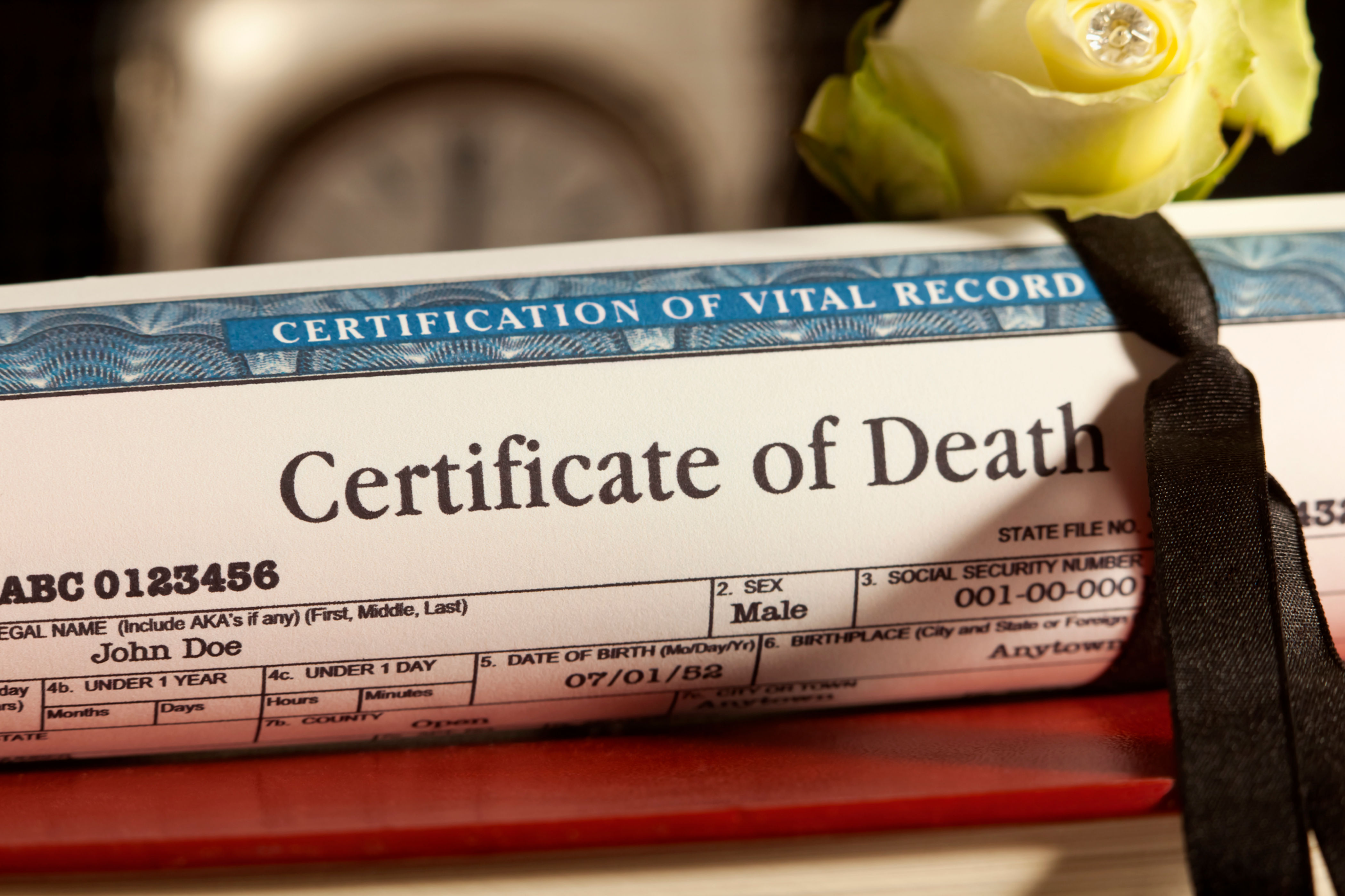 Certified Copy of Death Certificate