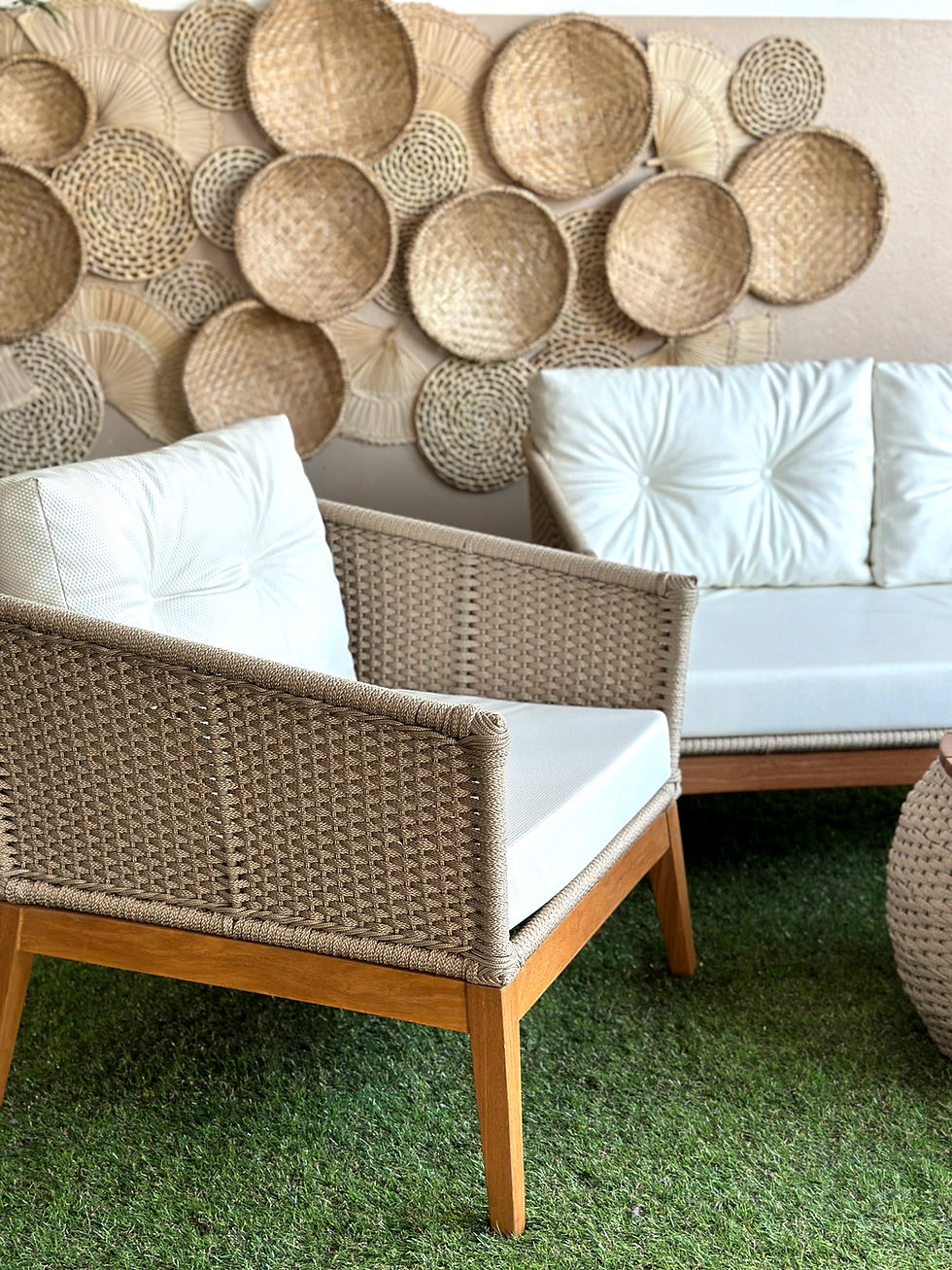 Miniatura: Conjunto Sofá Nápoles Corda Náutica Rami