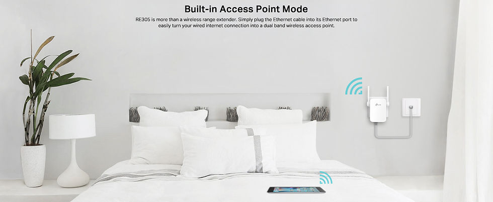 Thumbnail: TP-Link RE305 AC1200 WiFi Range Extender | Up to 1200Mbps Speed | Dual Band