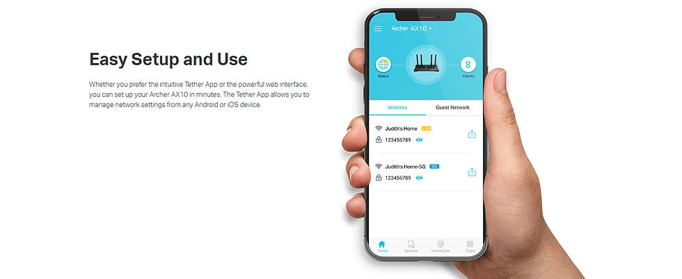 Thumbnail: TP-Link Archer AX10 1500 Mbps Wi-Fi 6 Router (Black, Dual Band)