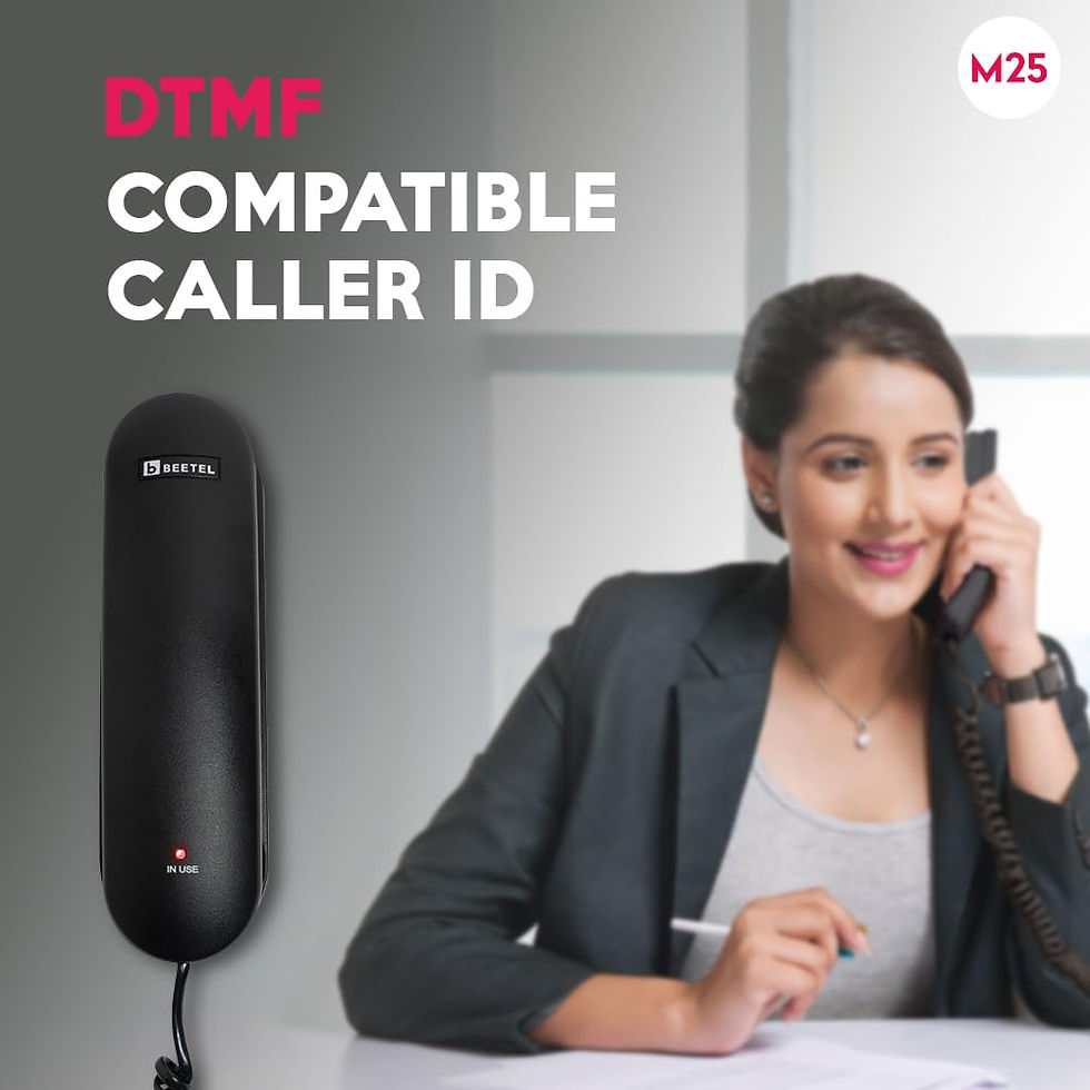 Thumbnail: Beetel M25 Ultra Compact Caller ID Slim Line Corded Landline Phone