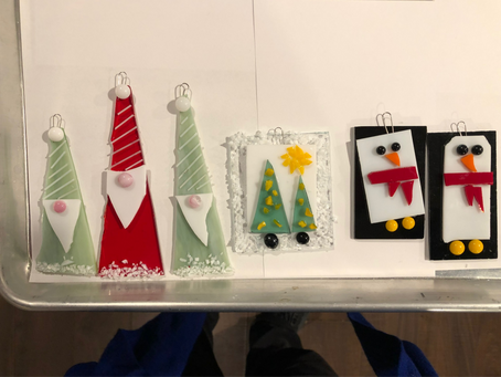 December 2021 Class - Fused Glass Ornaments in Brookfield