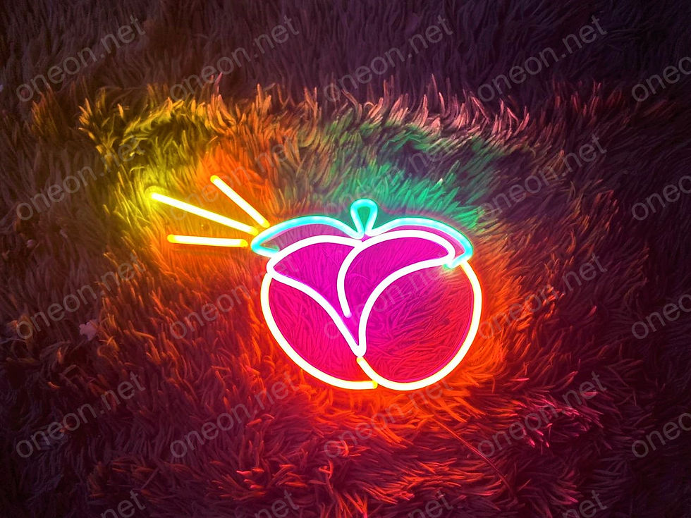 サムネイル： Peach Butt LED Neon Sign, Neon Sign Custom, Home Decor, Gift Neon Light